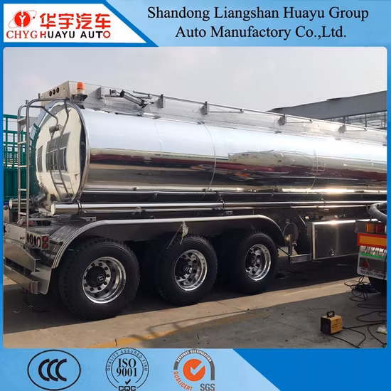 3-Axle 39000L Air Suspension with Lifting Aluminum Alloy Oil Tank Semi Trailer
