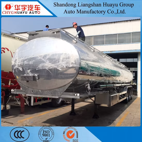 3-Axle 39000L Air Suspension with Lifting Aluminum Alloy Oil Tank Semi Trailer