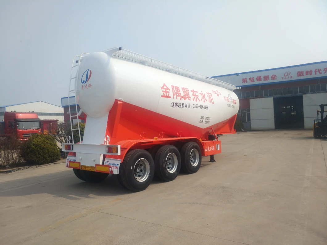 China 40 Cbm Bulk Cement Tanker Semi Tailer Dry Bulk Powder Tank Silo Truck Semi Trailer