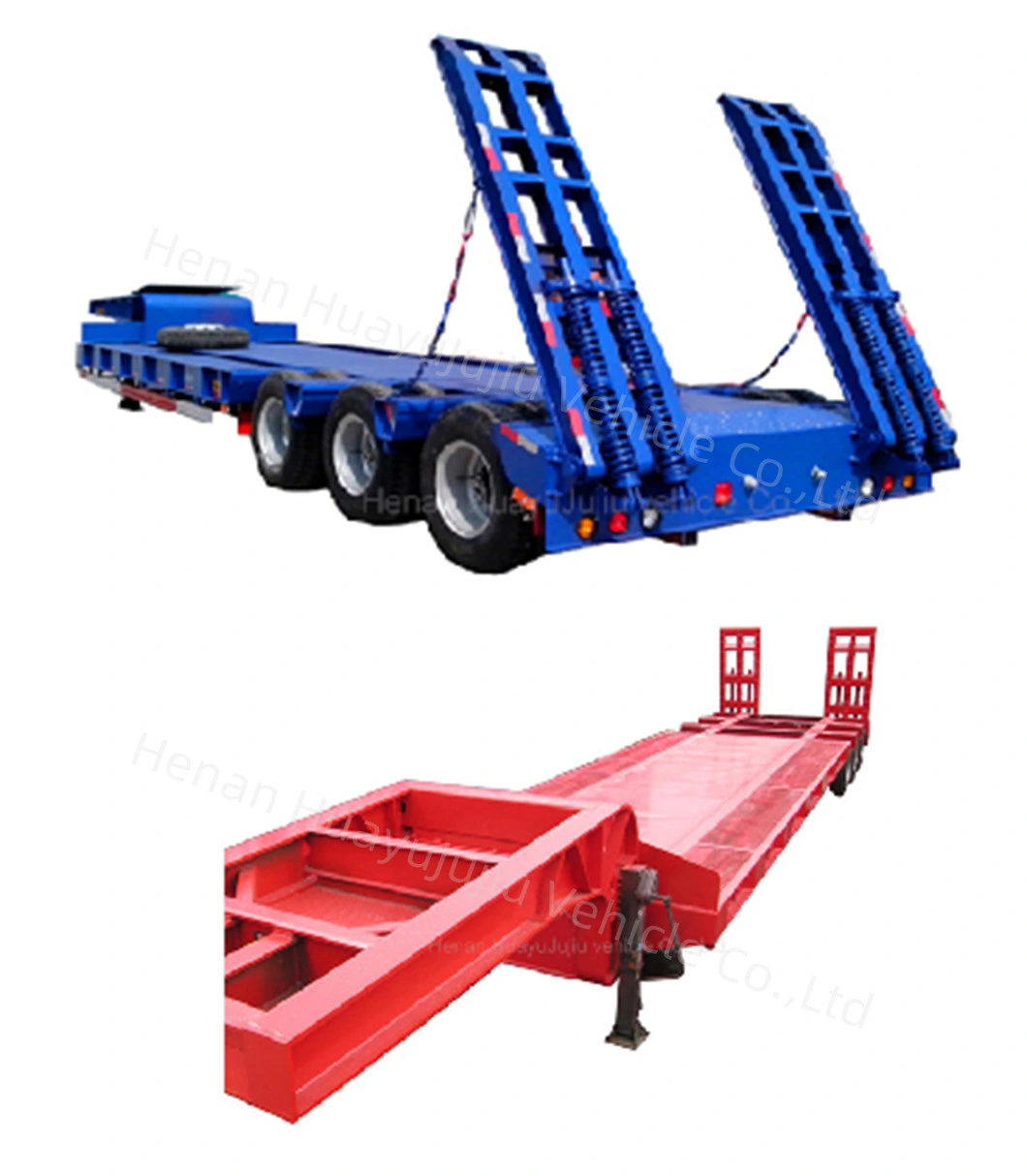 Multi Axles Hydraulic Steering Lowbed Semi Trailer for Special Transport