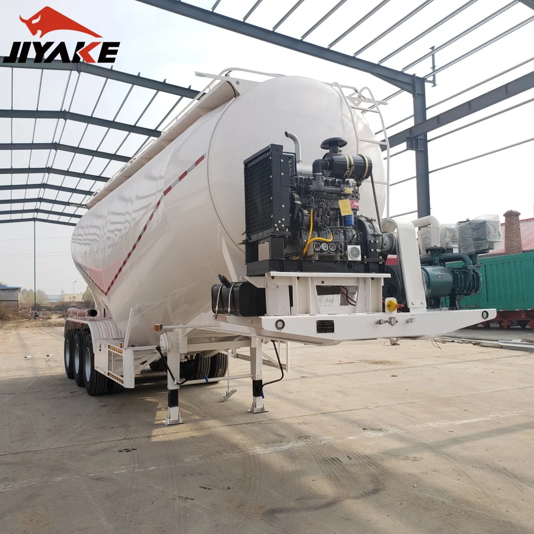 Jiyake 50cbm Professional Bulk Cement Dry Powder Special Tank Truck Semi Trailer