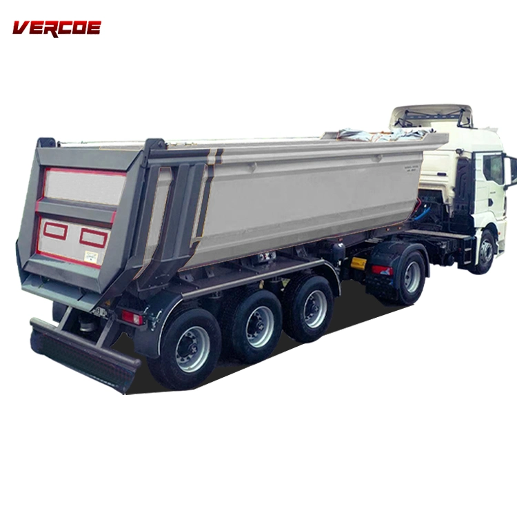 New Design 50t 60t 4 Axis U-Turn Back 3 6 Axles Heavy Duty Side Aluminum Rear 30 50 60ton Hydraulic Semi Truck Dnd Dump Trailer