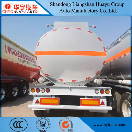 Three Axle 30000L/40000L/50000L Carbon Steel/Stainless Steel/Aluminum Alloy Tank/Tanker Semi Trailer for Oil/Fuel/Diesel/Gasoline/Crude/Water/Milk Transport