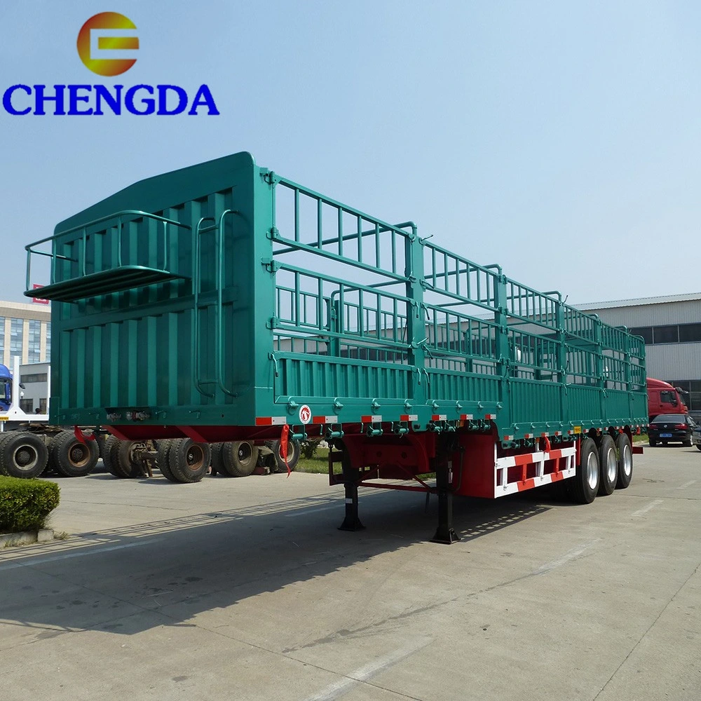 Chengda 45 Ton 3 Axle Fence Stake Cargo Unility Trucks Semi Trailer