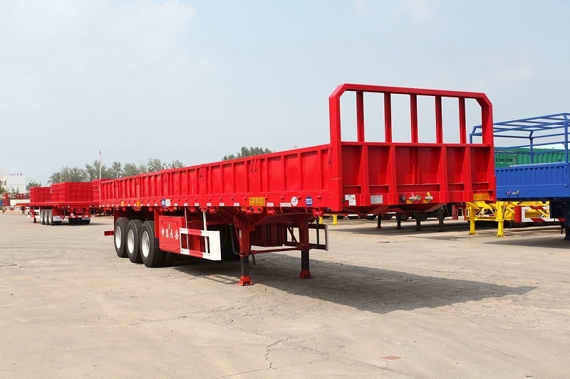 Vehicle Master Cheap Price China 2 3 4 Axles 40 60 80ton Side Wall Semi Trailer for Bulk Cargo Transportation