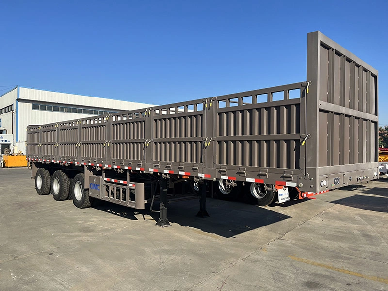 Vehicle Master Cheap Price China 2 3 4 Axles 40 60 80ton Side Wall Semi Trailer for Bulk Cargo Transportation