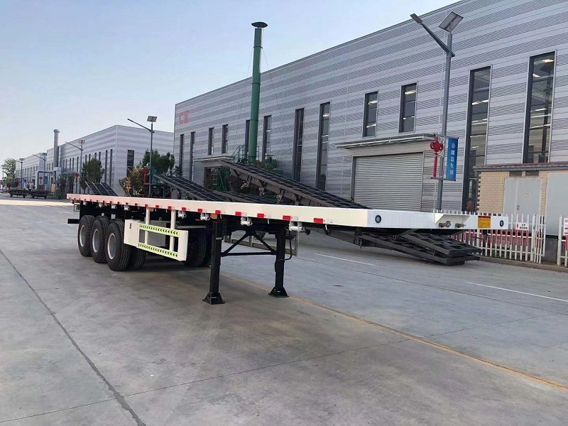 Three or Four Axles Container Shipping Flatbed Semi Trailer