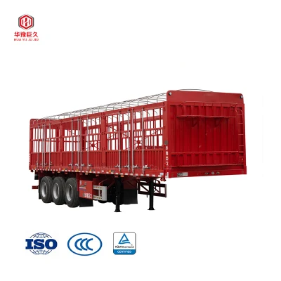 Chinesische Fabrik Berühmte Marke Drop Deck Cargo Fence Semi Trailer zum Verkauf