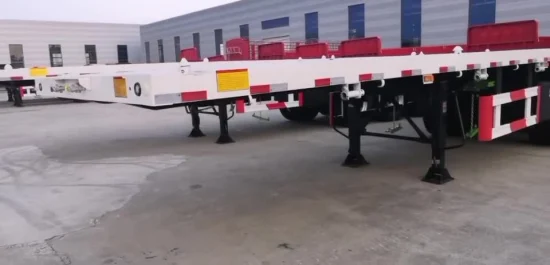 Neuer 3-Achsen-Sattelauflieger 40FT 40 Tonnen Skeleton-Chassis-LKW-Container-Pritschenanhänger Gebrauchter Traktoranhänger