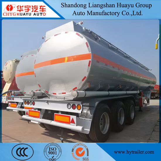 Dreiachsiger 30000L/40000L/50000L Kohlenstoffstahl/Edelstahl/Aluminiumlegierungs-Tank/Tank-Sattelauflieger für den Transport von Öl/Kraftstoff/Diesel/Benzin/Rohöl/Wasser/Milch