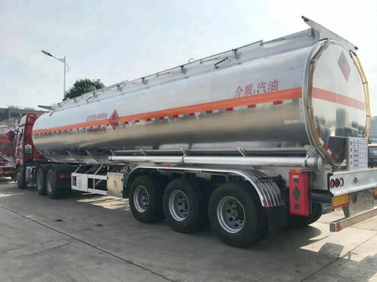 5 Fächer 6 Fächer 42000L 45000L 50000L 42cbm 45cbm 50cbm 3-Achsen-Aluminium-Kraftstofftanker-Sattelauflieger