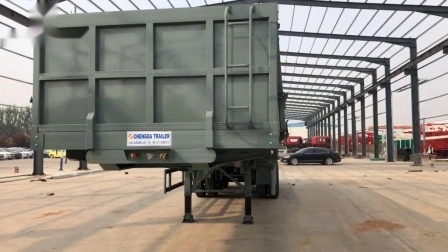 3achsiger 40ton 50ton Fence Semi Cargo Trailer Seitenwandanhänger